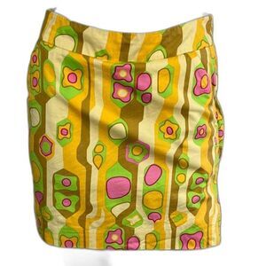 Loudmouth Golf Women's Size: 2 Yellow Skort Sock It To Me Retro Shorts Outdoor